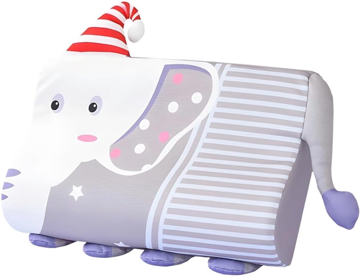 Schlummerkids Kussen, 46 x 26 cm, Calmly kinderkussen met kussensloop, traagschuim, ergonomisch kussen voor kinderen - ShopVlot