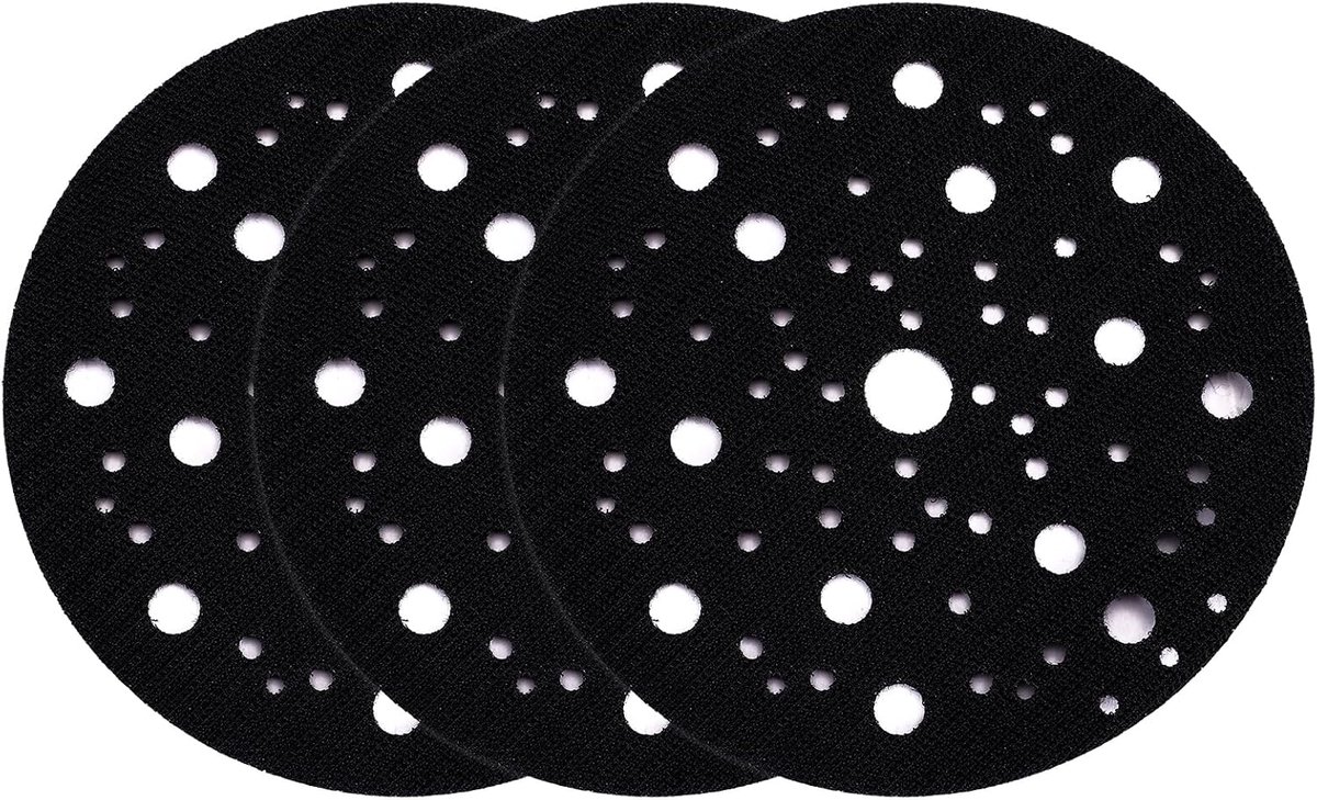 3 Pack Hole Interface Sanding Pad Saver, 150mm 70, Medium Density Hook and Loop Cushion Backing Pad, Compatible with - ShopVlot