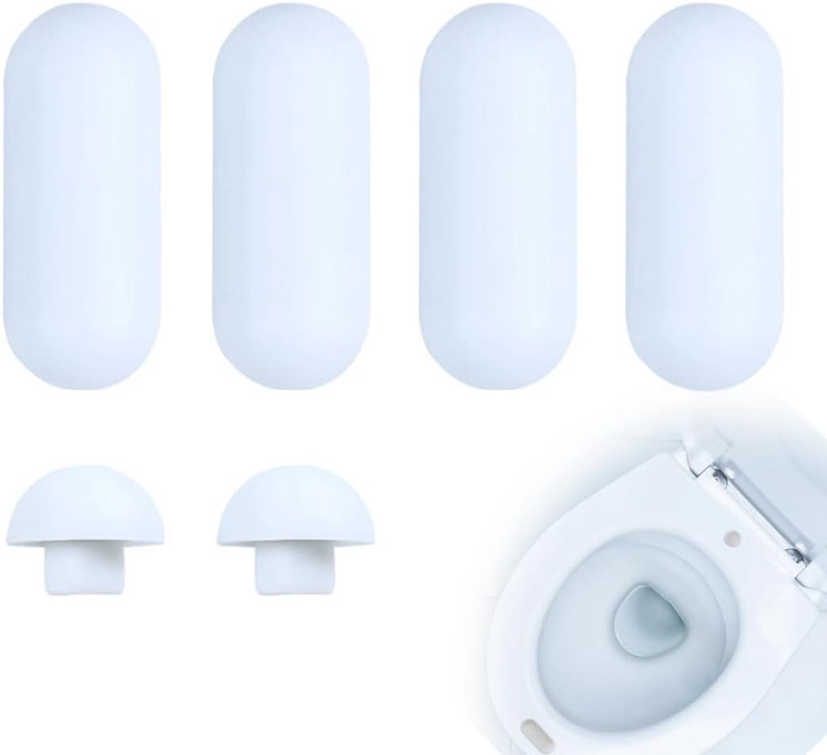 WUY Toilet Seat Covers 6 Pieces Suitable for All Standard Models Suitable for Home, Office, Hotel Etc (White) - ShopVlot