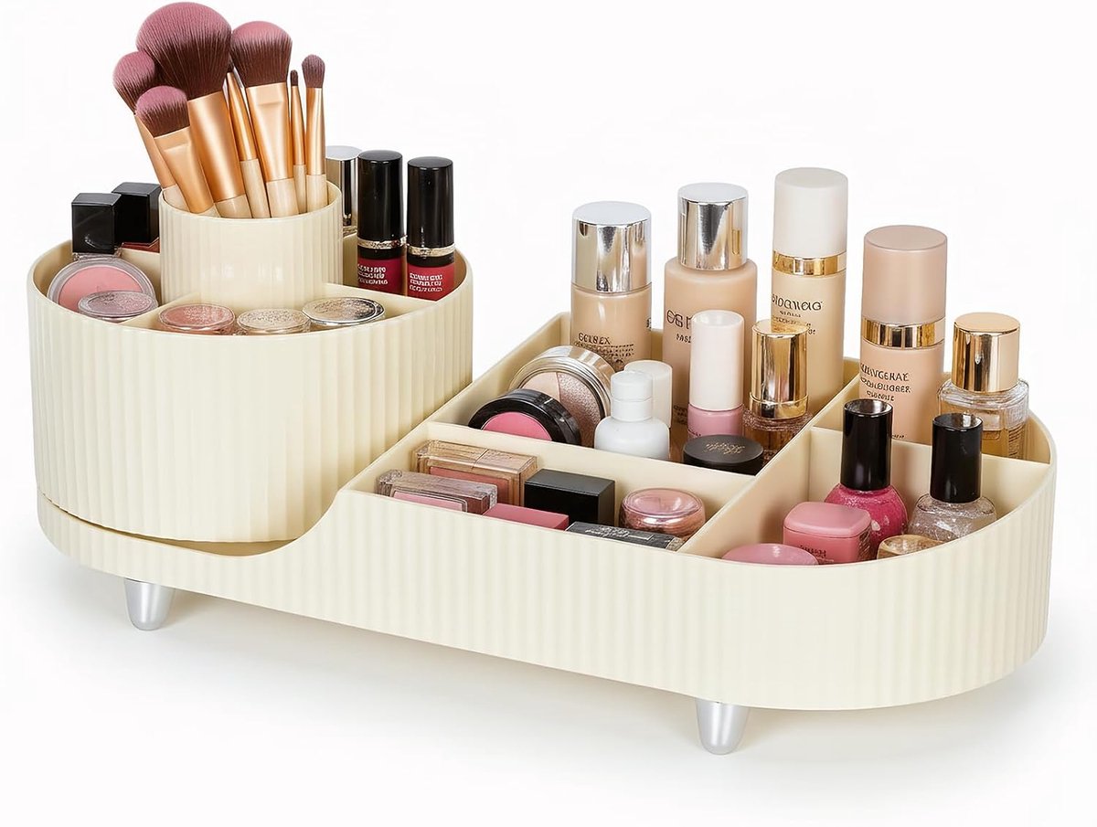 Make-uporganizer 360 graden draaibaar - multifunctionele cosmetica-display - bespaart ruimte - ideaal voor kaptafel - ShopVlot