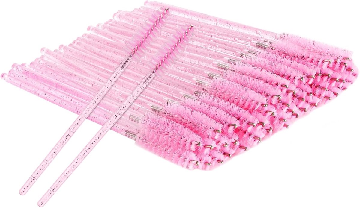 Wegwerp Wimperspuiten 50 Stuks - Roze - Mascara Applicator - Voor Eenvoudige Wimperextensions - ShopVlot