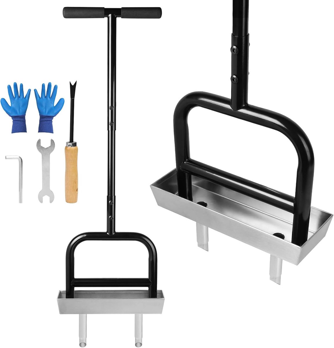 Handmatige gazonverticuteerder 93 cm - RVS - Voor bodemverbetering en luchtcirculatie - ShopVlot