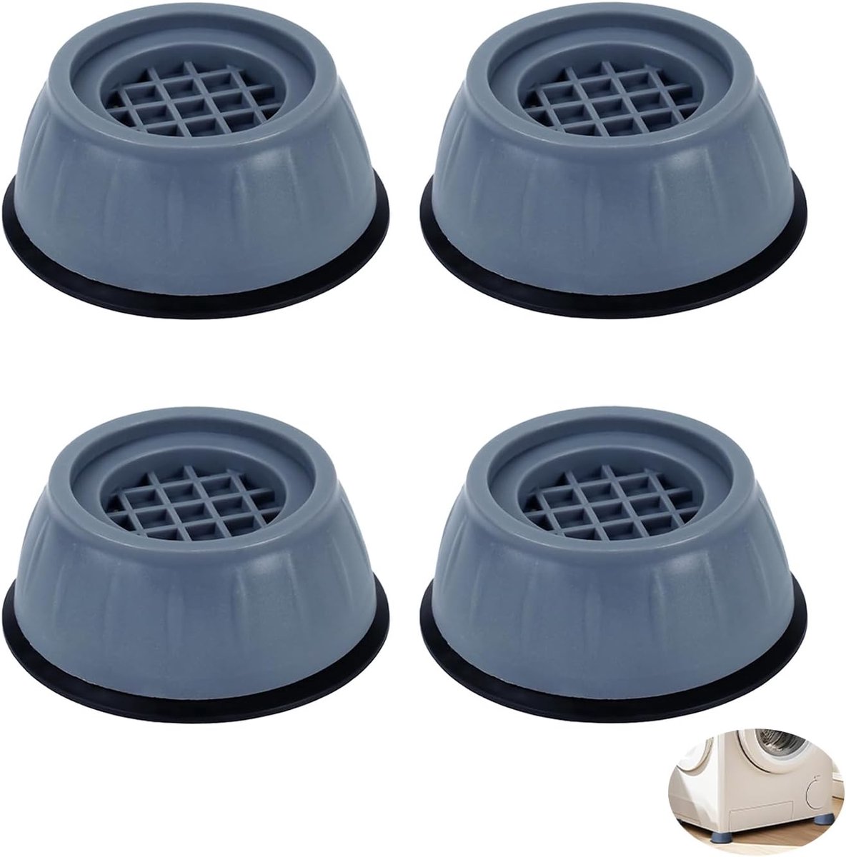 Wasmachine voeten - antivibratie - rubber basis - vermindert geluid en trillingen - ShopVlot