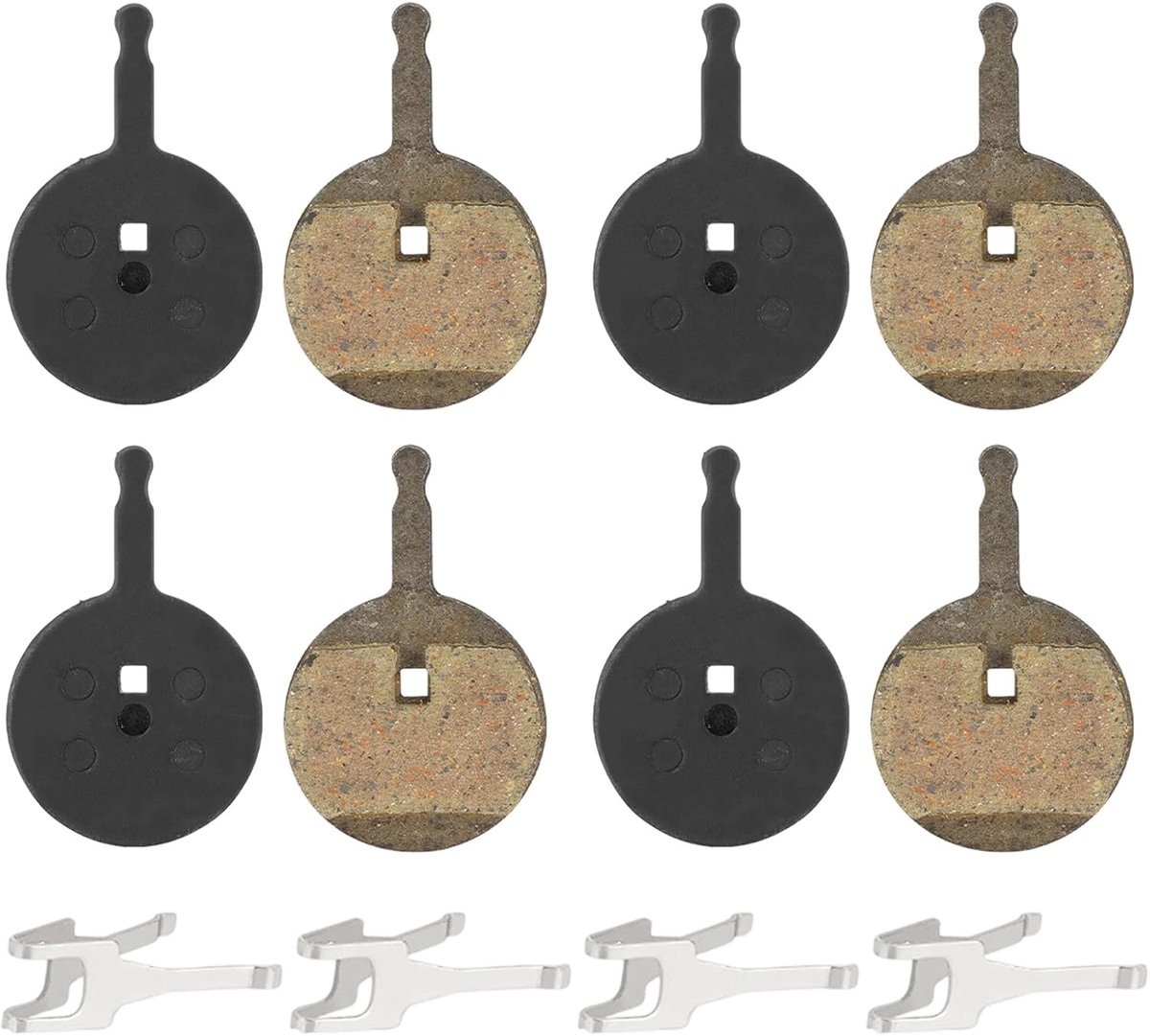 Fietsschijfremblokken 4 paar - semi-metalen hars - gevoelige remprestaties - veilig remmen - ShopVlot