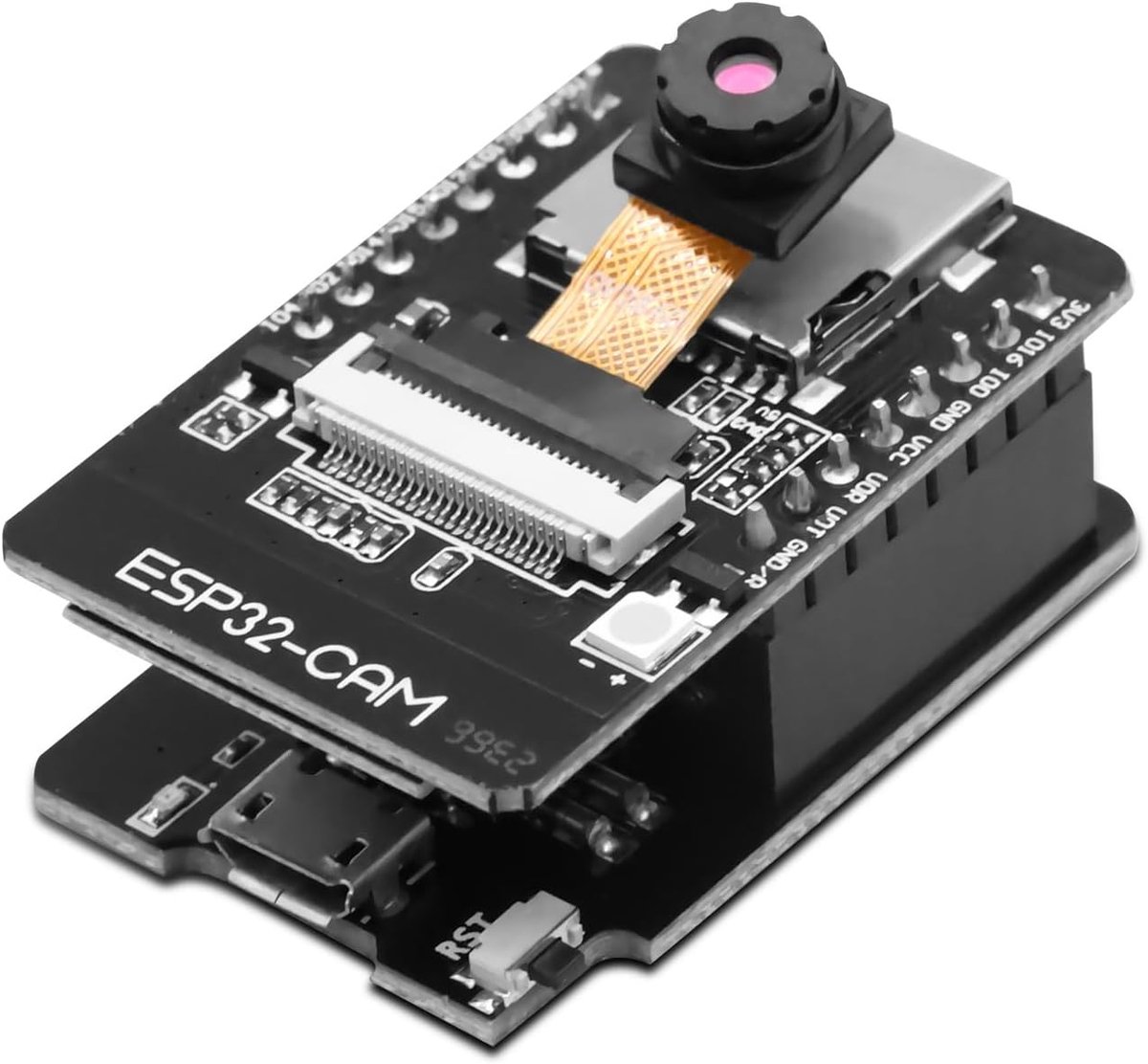 SnelShoppen - ESP32 CAM ontwikkelplaat, WiFi/Bluetooth ontwikkelingsbord met OV2640 camera en TF-kaartmodule, micro-USB naar seriële poort, dual-core