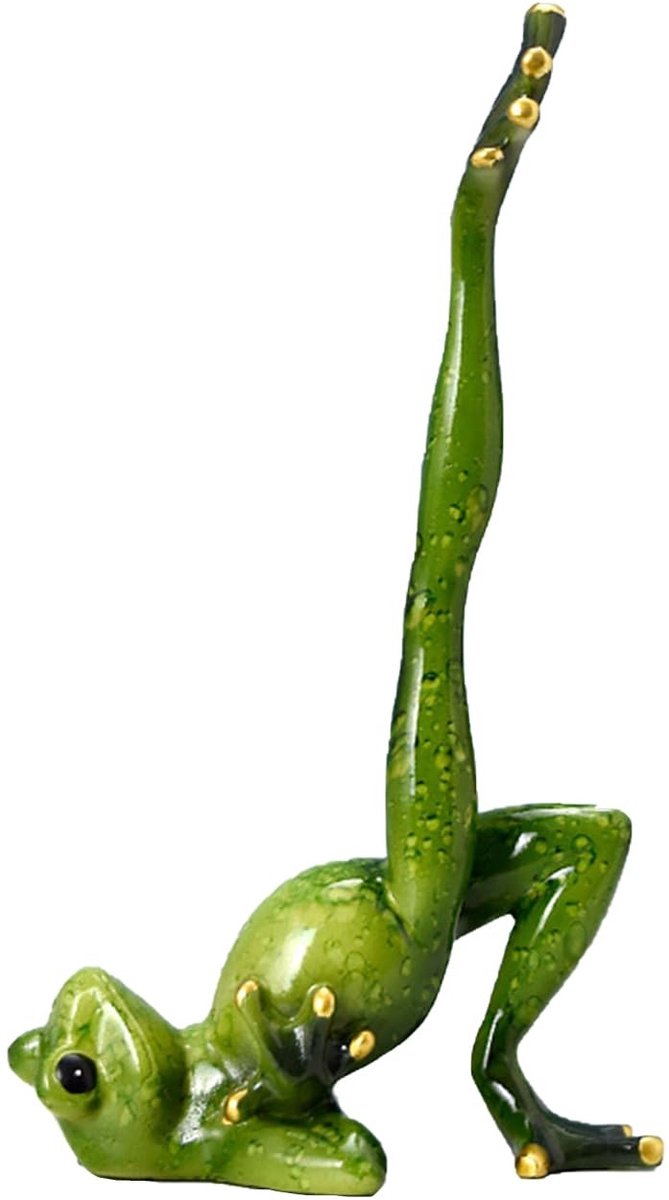 Solidchoice - Yoga Frog Decoratiefiguur van Hars voor Thuis en Kantoor