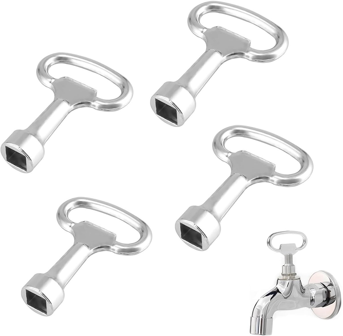 Solidchoice - Set van 4 Universele Vierkante Steeksleutels