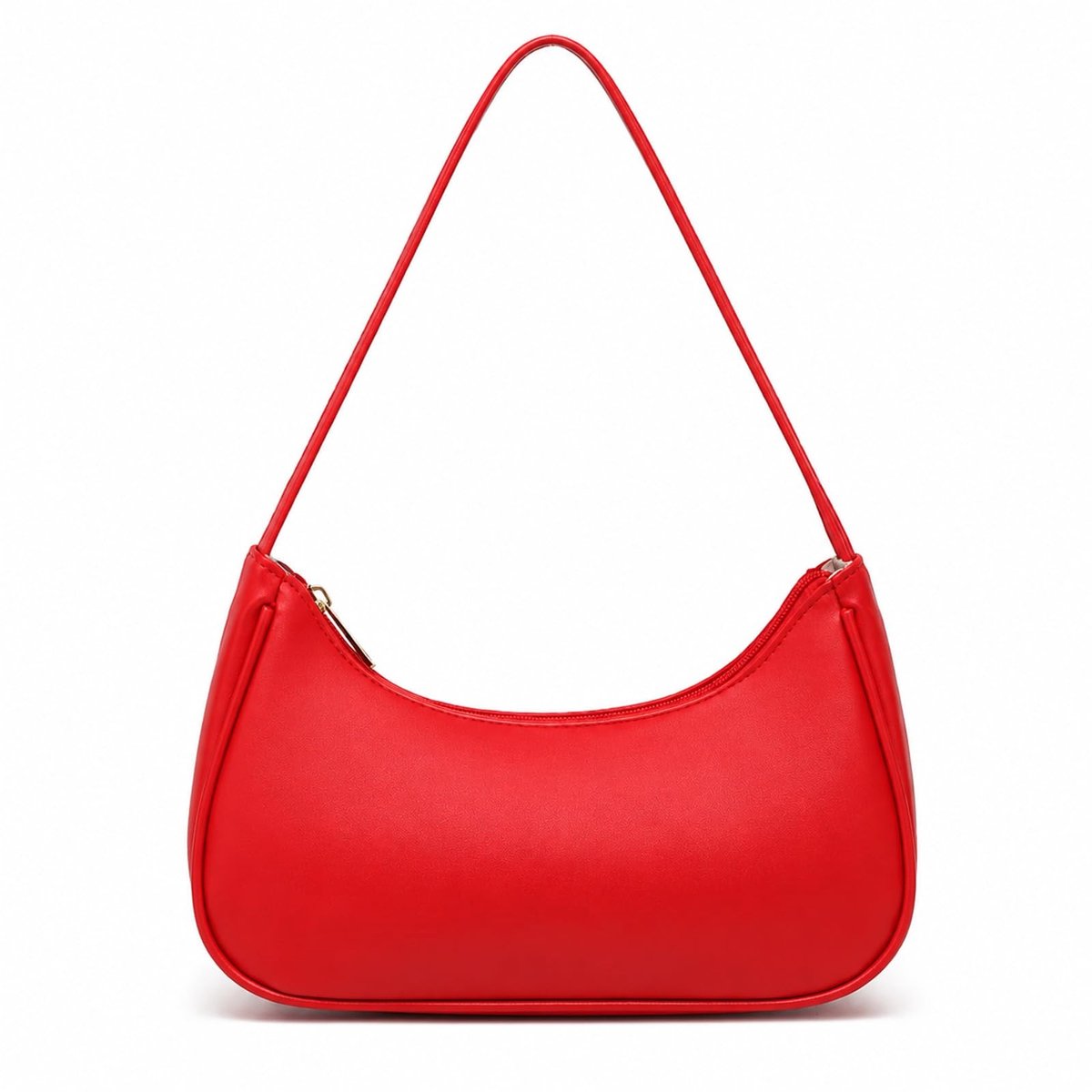 Solidchoice - Rode Vegan Leren Hobo Schoudertas voor Dames