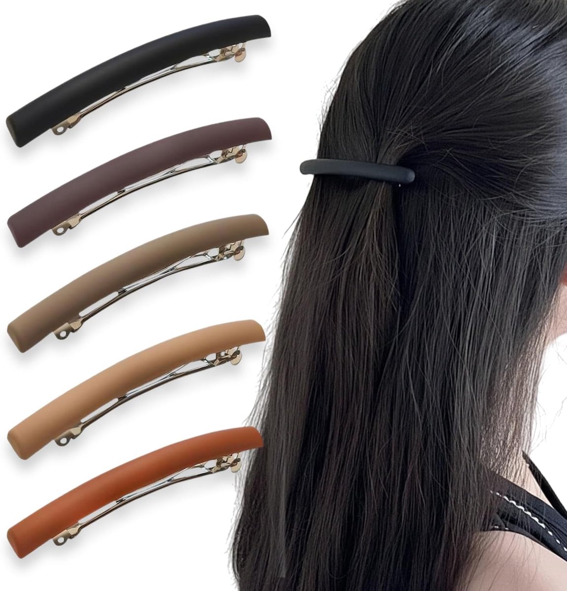 Haarspelden voor dames - 5-delige set - smal ontwerp - non-slip grip voor fijn haar - ShopVlot