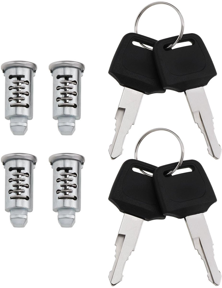 Solidchoice - Set van 4 Beveiligingssloten voor Dakkoffers en Fietsendragers