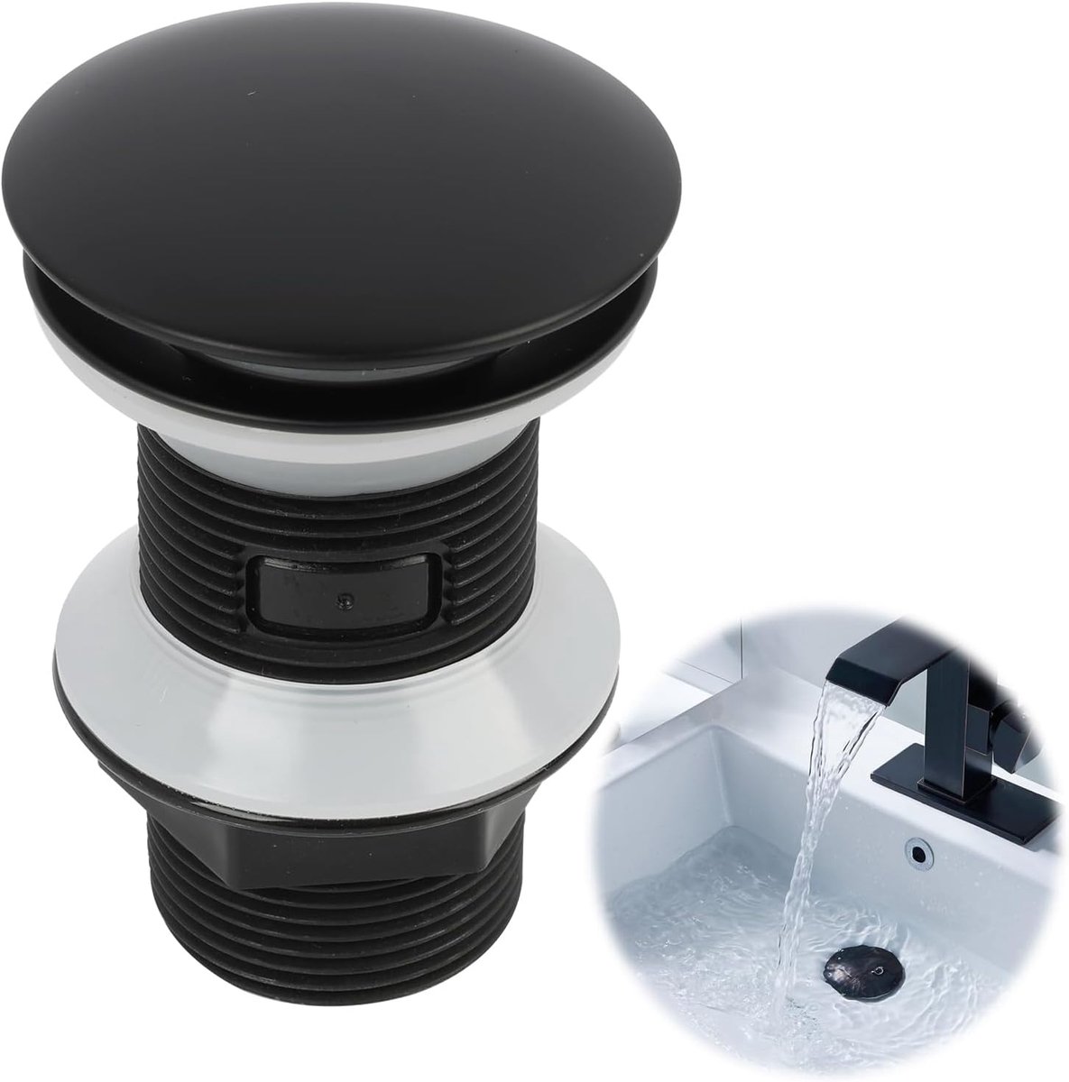 Afvoerplug zonder overstort - Pop-Up universeel - 1/4 inch - Ideaal voor wastafels - ShopVlot
