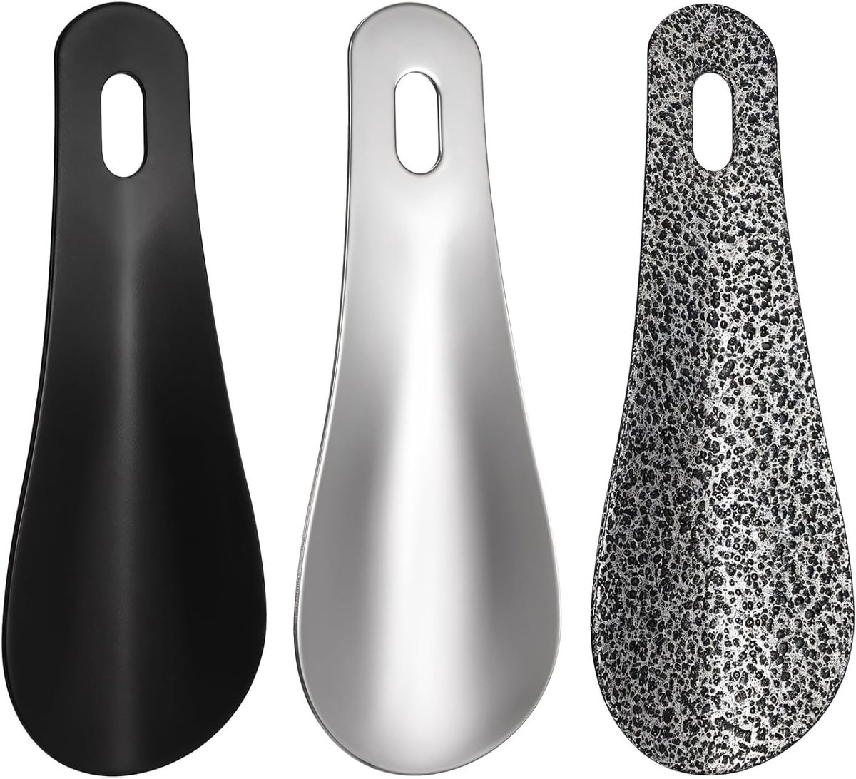 Mini Schoenlepel Set 3-Pack - 10cm Korte RVS Schoenhulp - Compact Reisaccessoire - ShopVlot