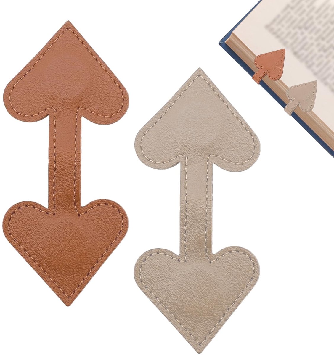 Solidchoice - Magnetische Boekenlegger Set van 2, Hartvormig Design