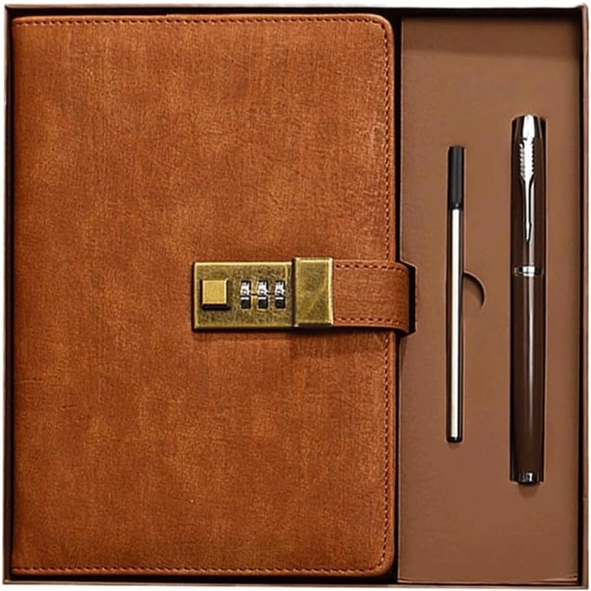 Solidchoice - Retro A5 Notitieboek met Slot