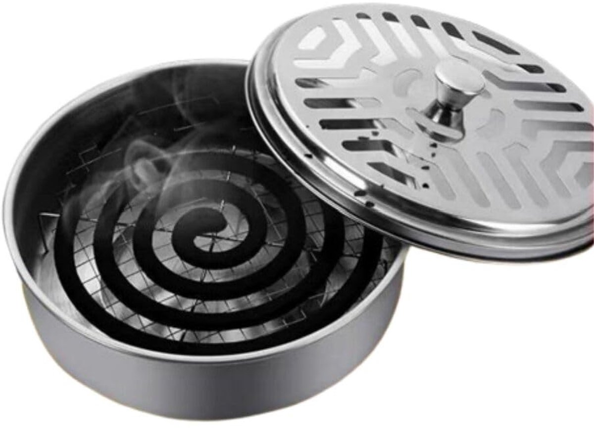 Solidchoice - RVS Moskito Spiral Houder met Deksel