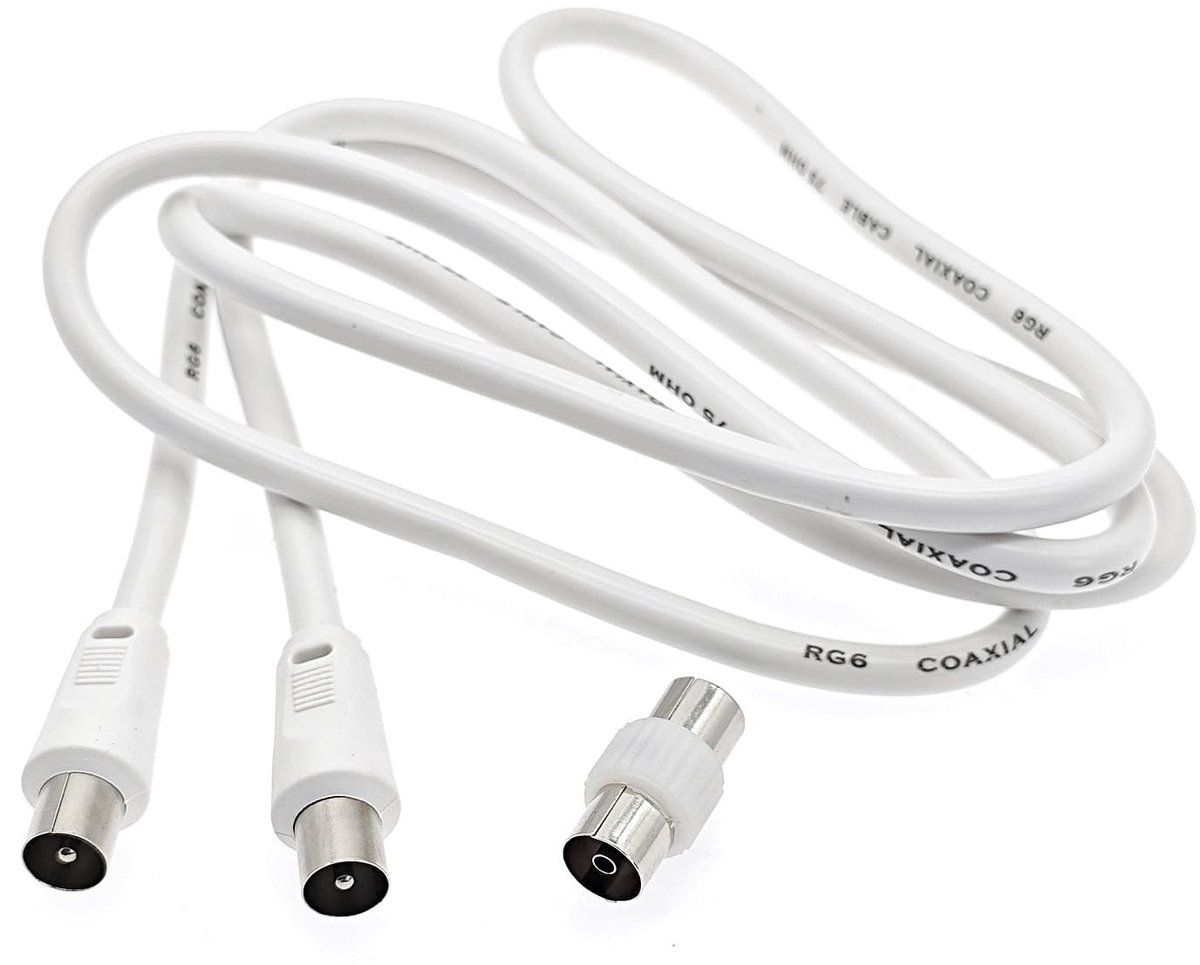 Solidchoice - 1.5m TV Antenne Verlengkabel met Coupler
