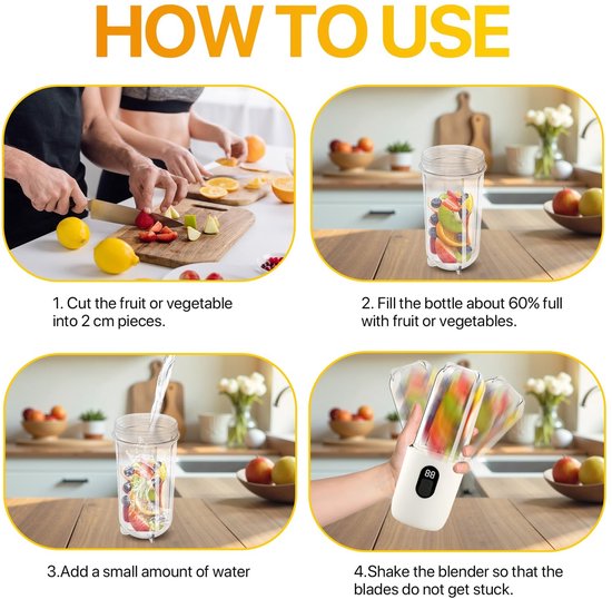 Solidchoice - Draagbare Smoothie Maker met 500ML Fles van Solidchoice — afbeelding 3