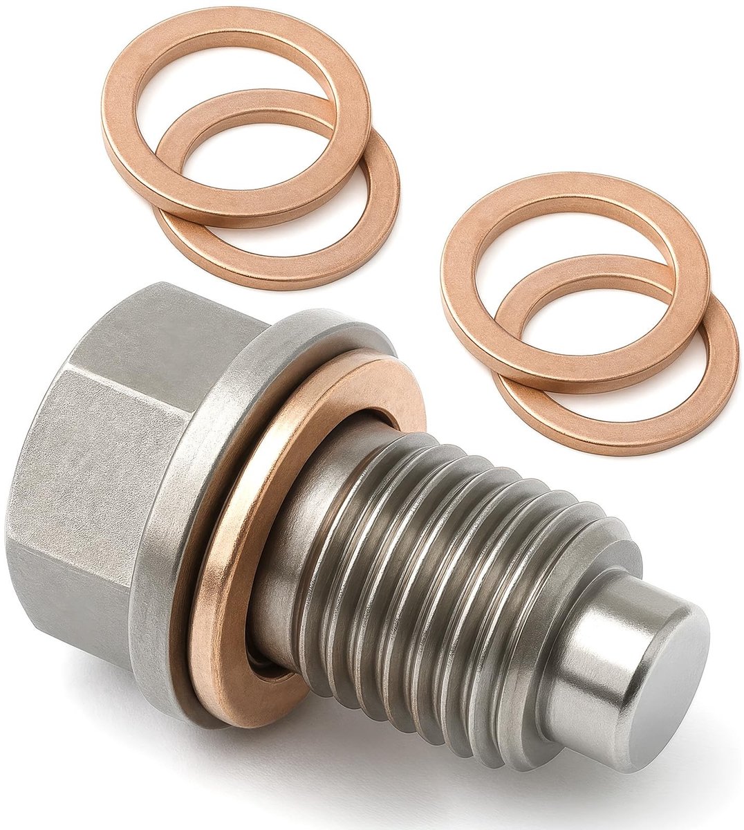 Solidchoice - M14 x 1.5 Magnetische Olieaflaatplug met 5 Schroefspacers