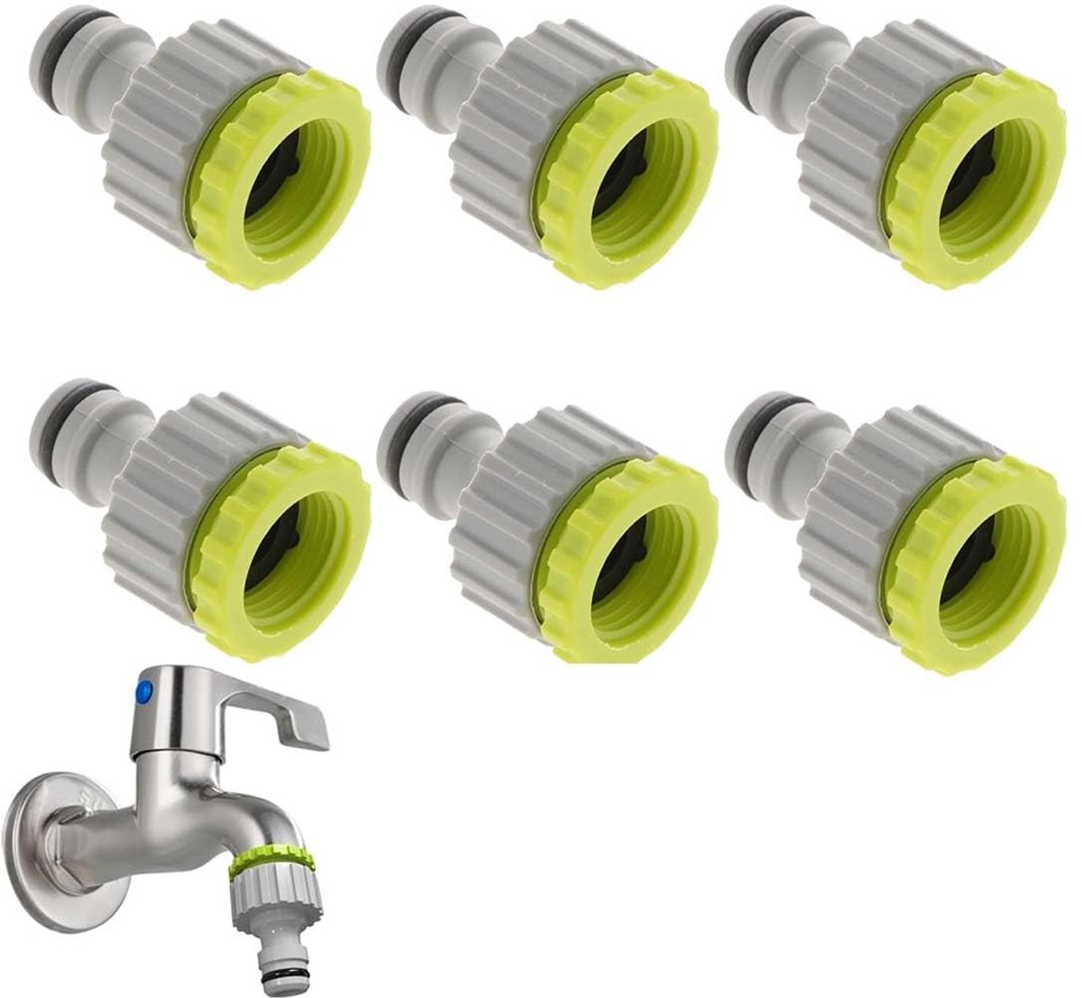 Solidchoice - Set van 6 Snelle Wateradapter voor Tuin Gebruik