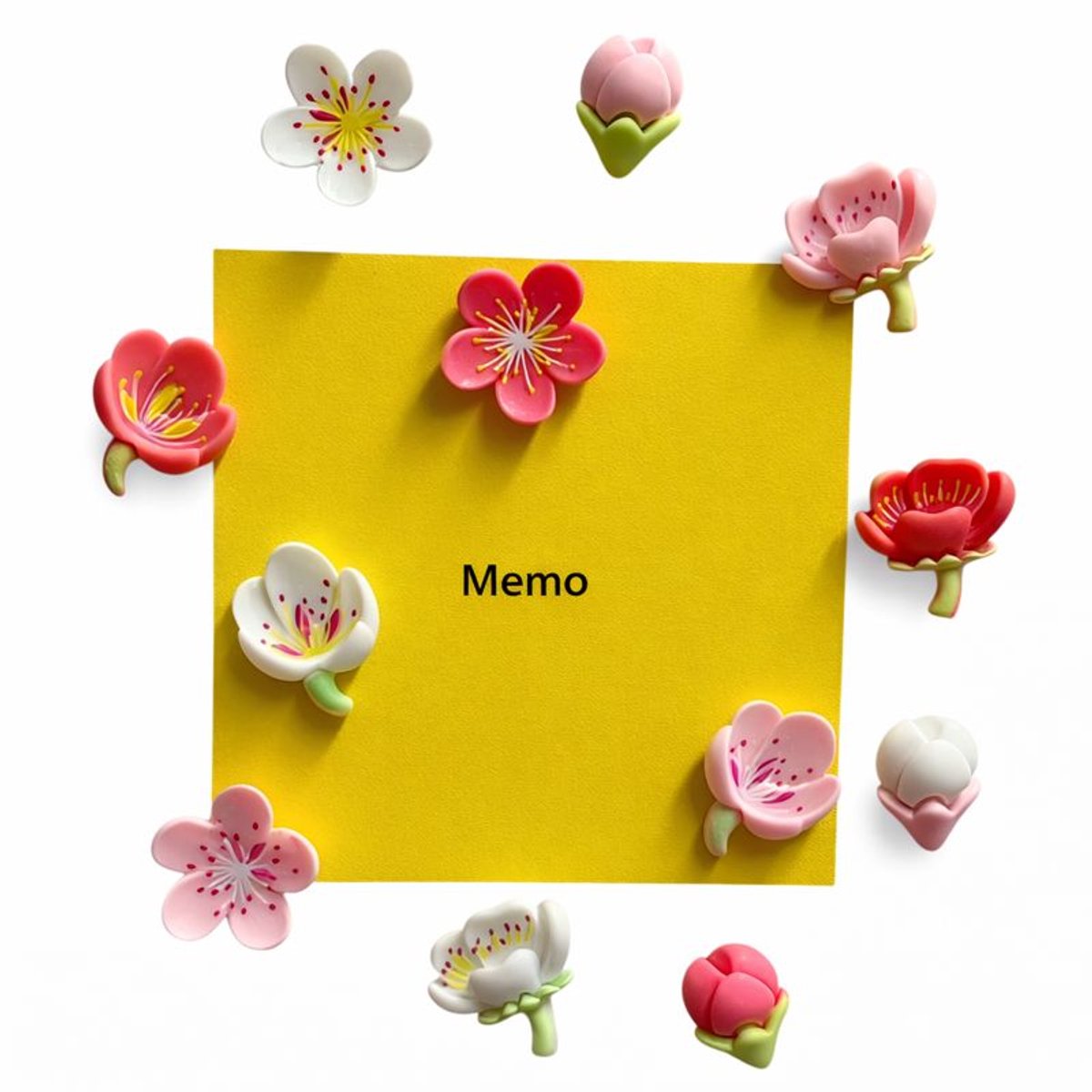 TLVX 12 stuks Mooie 3D Bloemen Magneten / Leuke Koelkast Magneten / Vrolijke Foto magneet / Whiteboard magneten / Speel- en Leer Magneten / School / Boodschappenlijst / Notitie / Memo bord / Kantoor / Schoolbord / Magnetisch / Roze Bloem Magneetjes
