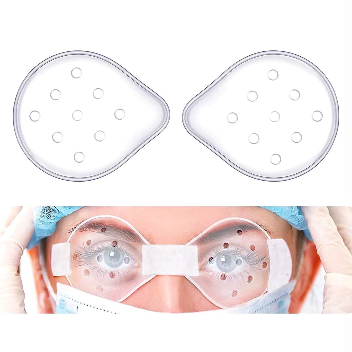 Solidchoice - 9-Holes Plastic Oogbescherming voor Postoperatieve Zorg