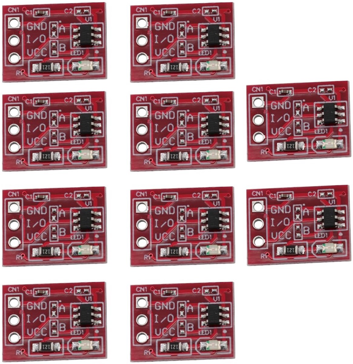 Solidchoice - Set van 10 TTP223 Touch Button Modules voor Capacitive Schakelaars