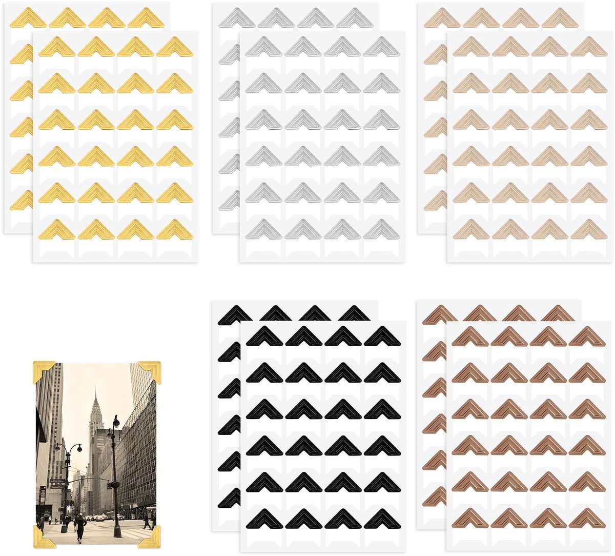Solidchoice - Zelfklevende Fotohoeken, 240 Stuks voor Scrapbooking