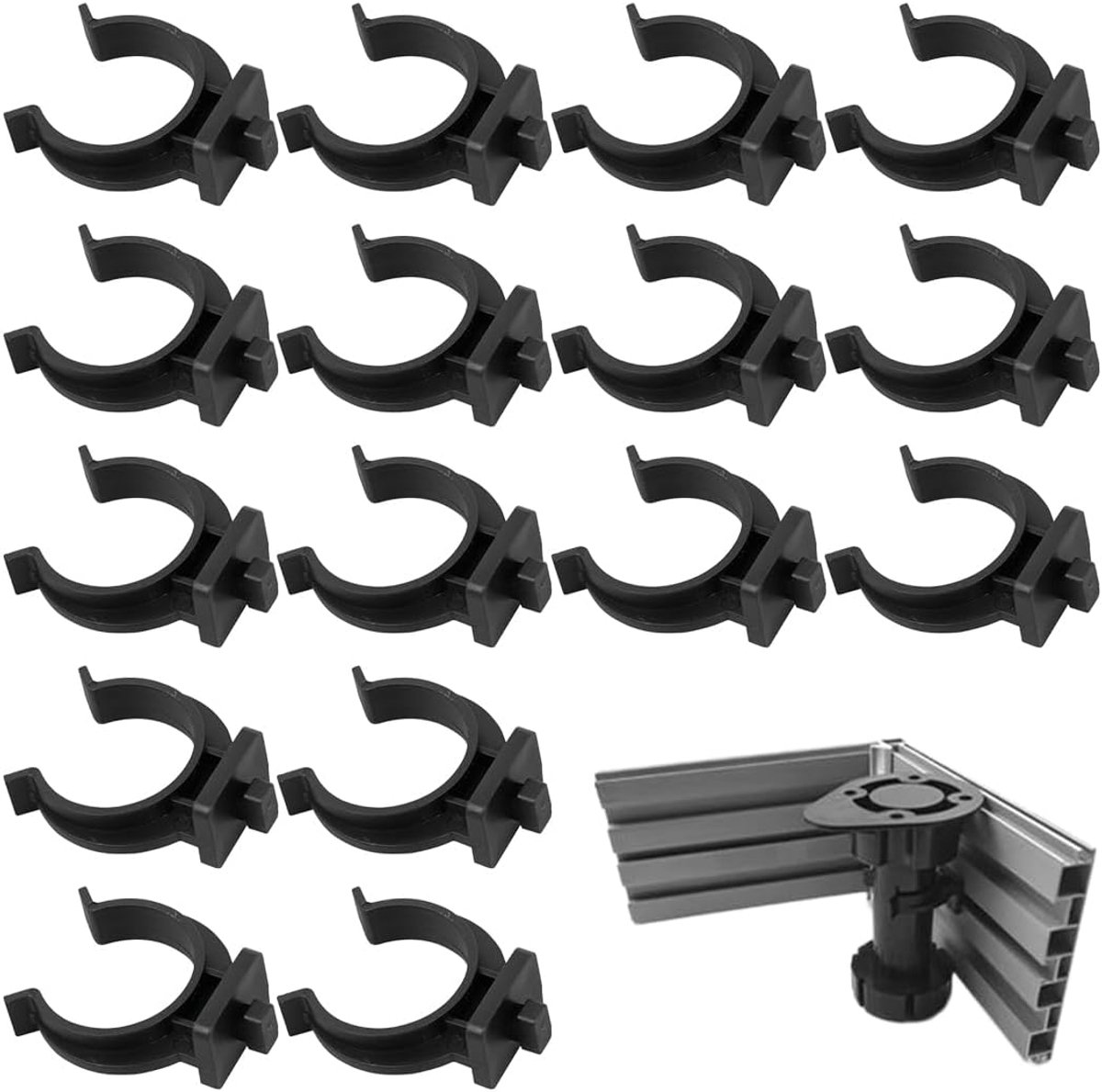 Plinthaken set 16-delig - duurzaam ABS-plastic - gereedschaploze installatie - ideale oplossing voor keukenkasten - ShopVlot