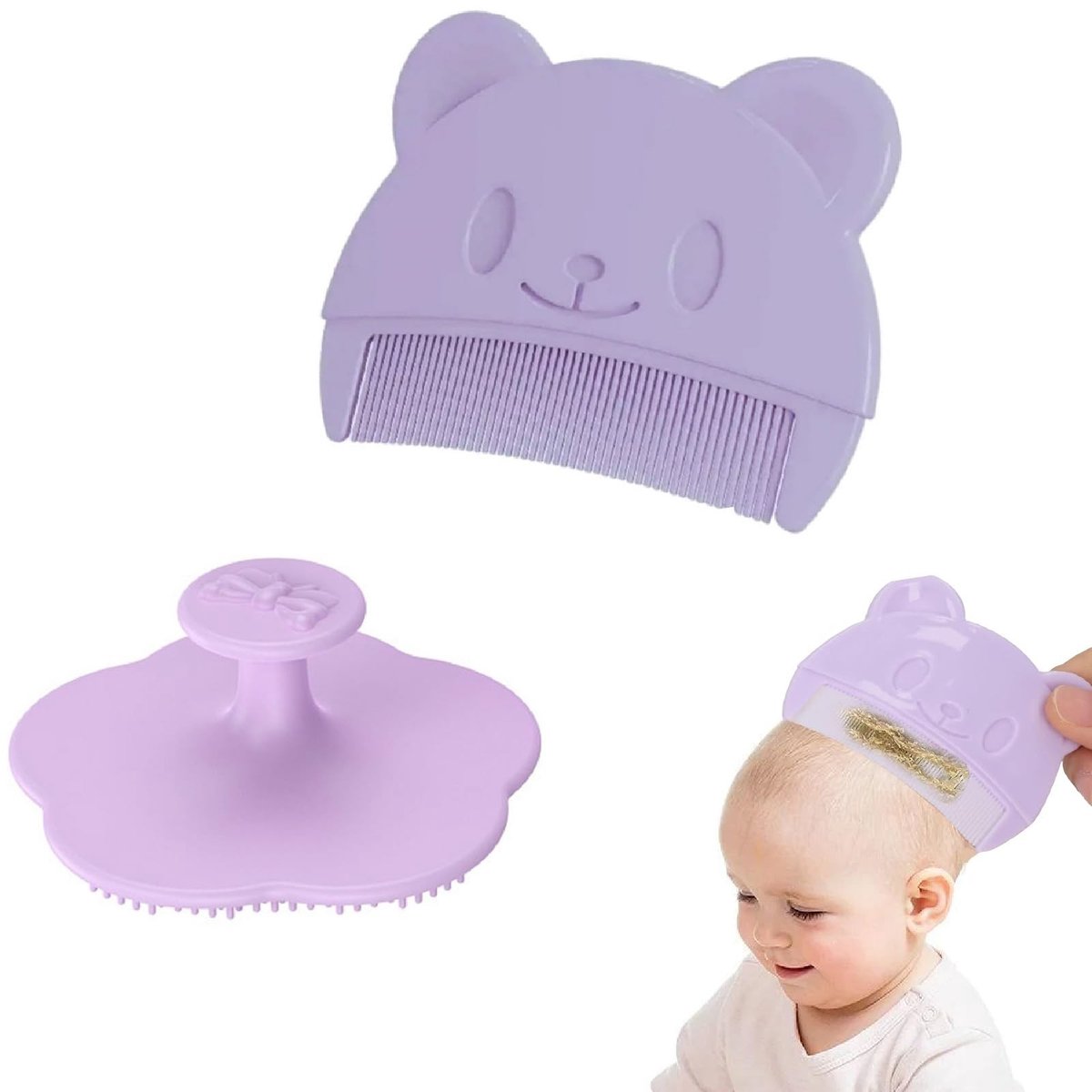 Solidchoice - Set van 2 Baby Badborstels van Siliconen