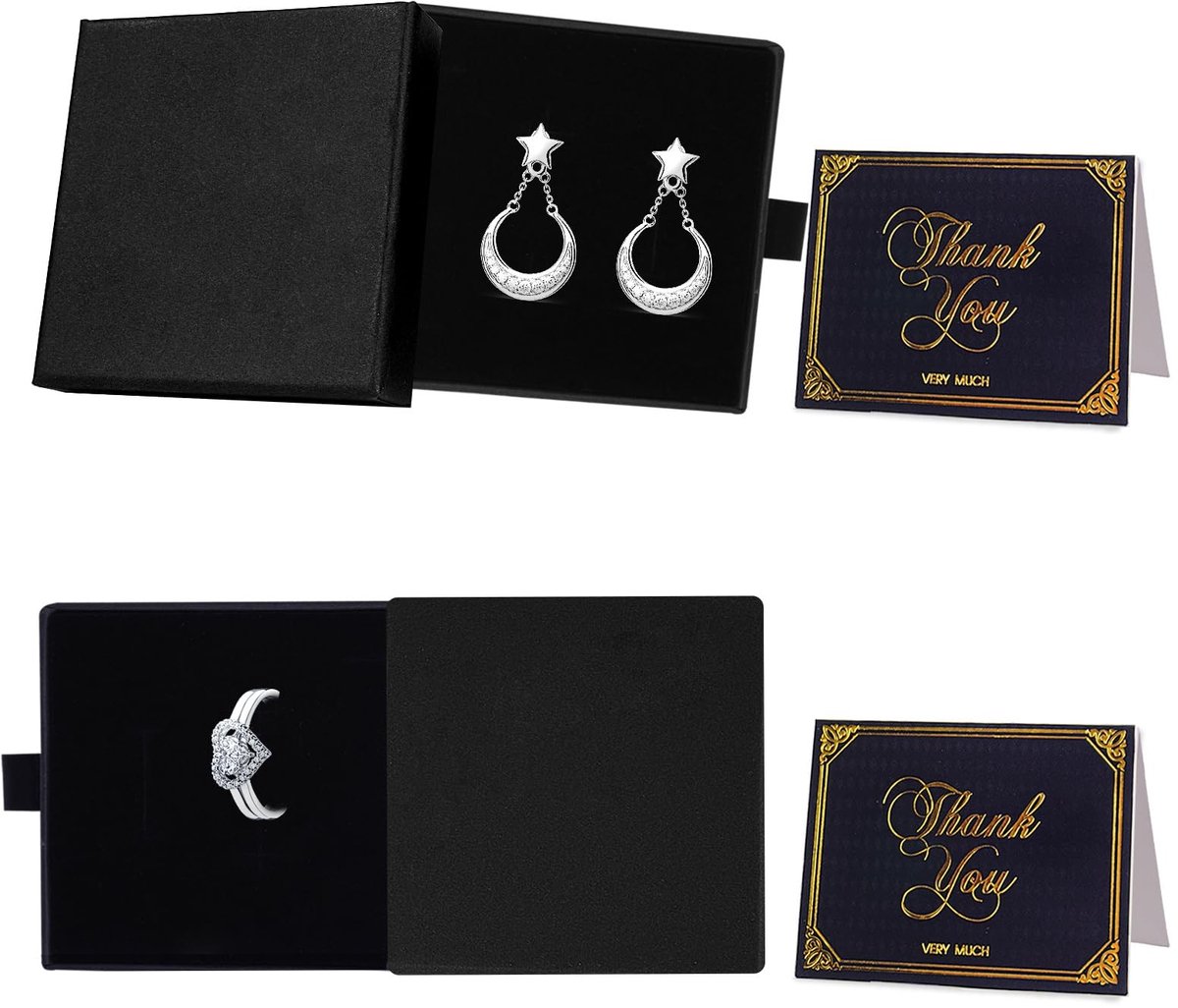Solidchoice - Set van 2 Kleine Sieraden Dozen met Deksel