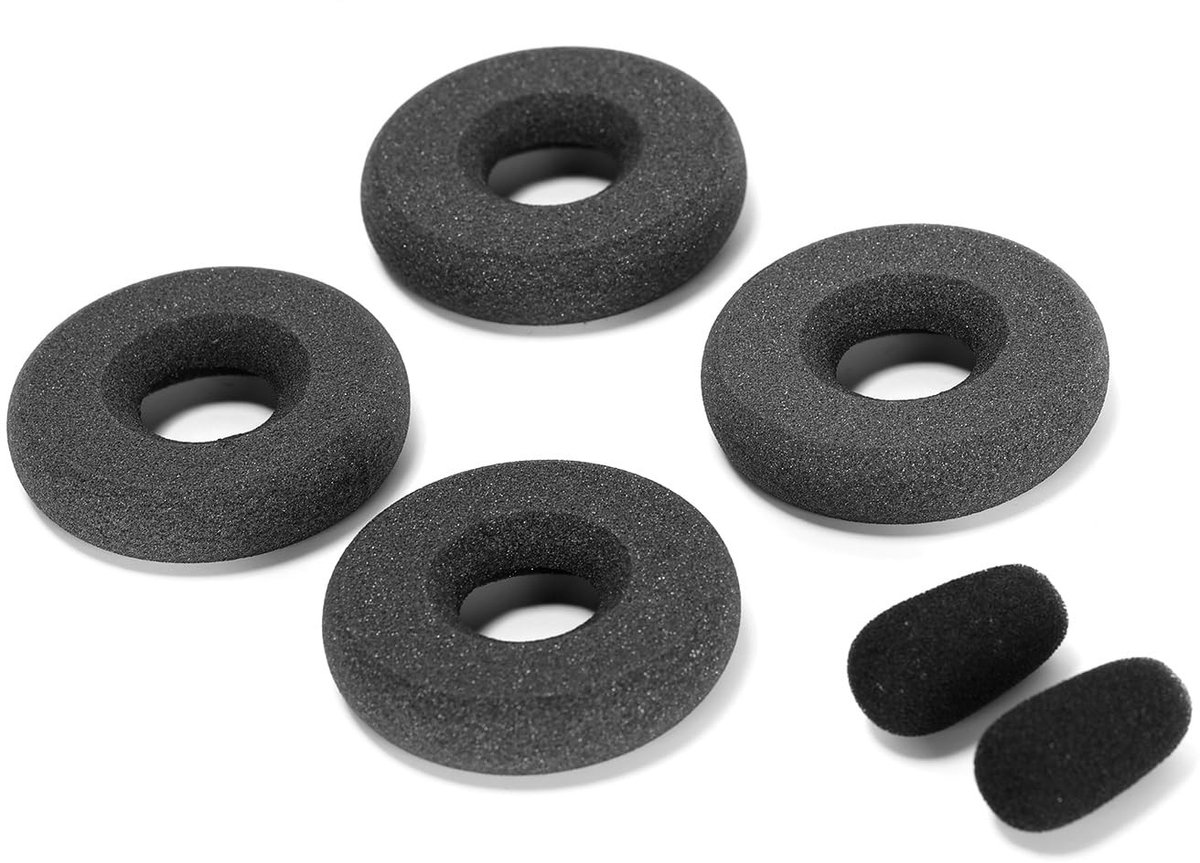 Solidchoice - Set van 4 Oorkussens en 2 Microfoonsponsen voor Hoofdtelefoons