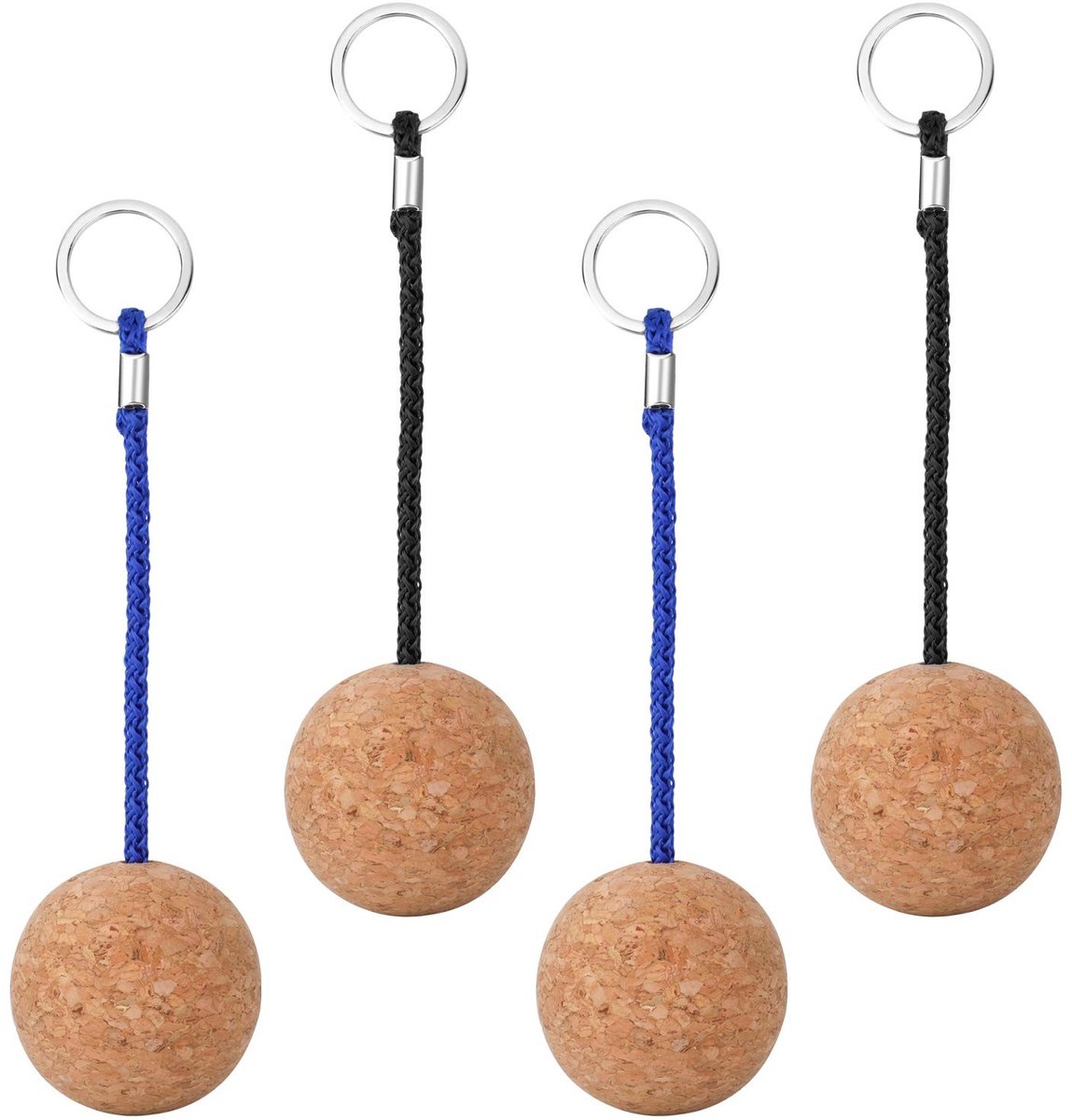 Solidchoice - 4 Stuks Drijvende Kurken Sleutelhangers voor Wateractiviteiten