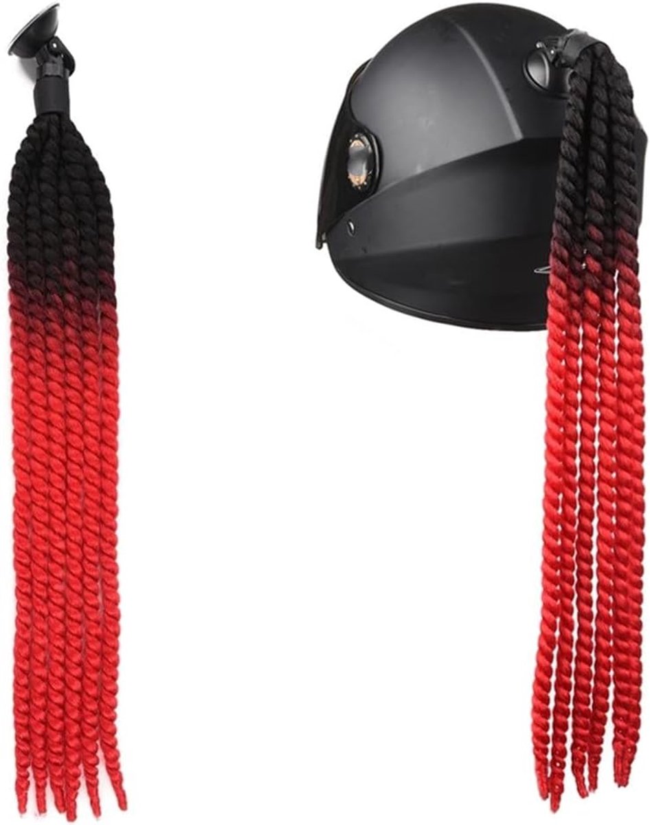 Motorhelm Accessoires Vlechten - Gradient Ponytail - Punk Stijl - Opvallende Helm Decoratie - ShopVlot