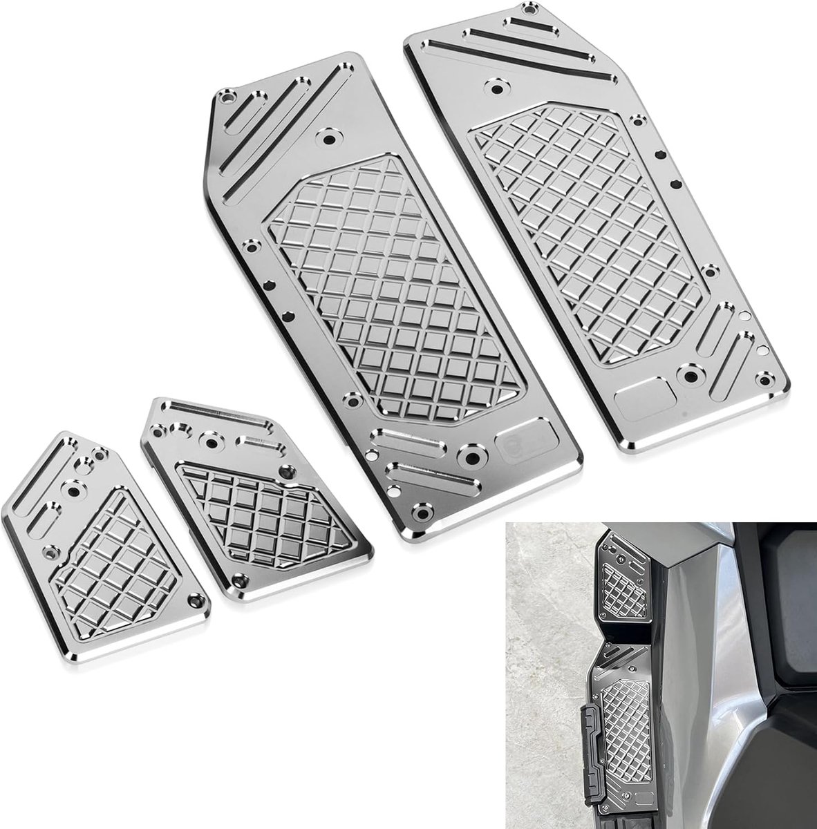 Voetsteunen Voorvoetsteunen voor ADV 350 2022-2023 - CNC Aluminium - Diverse Kleuren - Versterkt Comfort - ShopVlot
