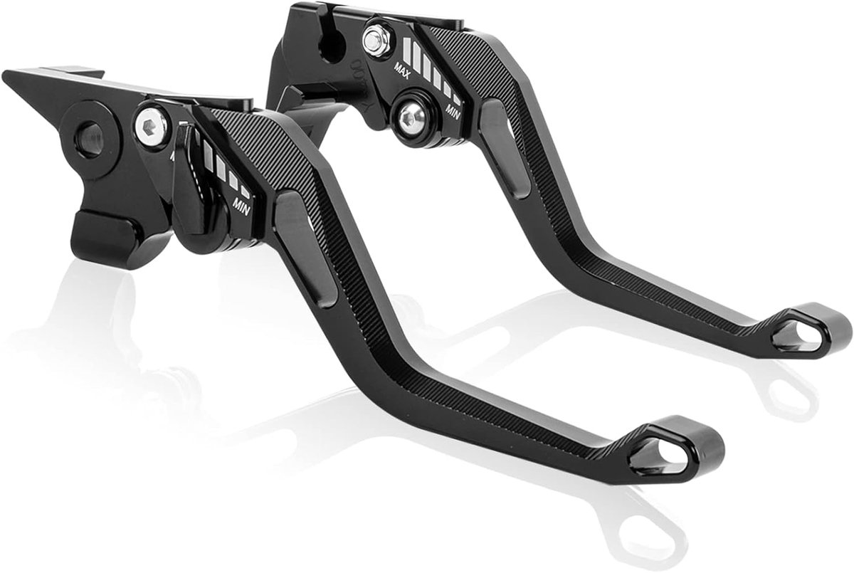 Rem- en koppelingshendels 5D Rhombus - zwart - hoogwaardig aluminium - optimale controle voor Yamaha MT-03 - ShopVlot
