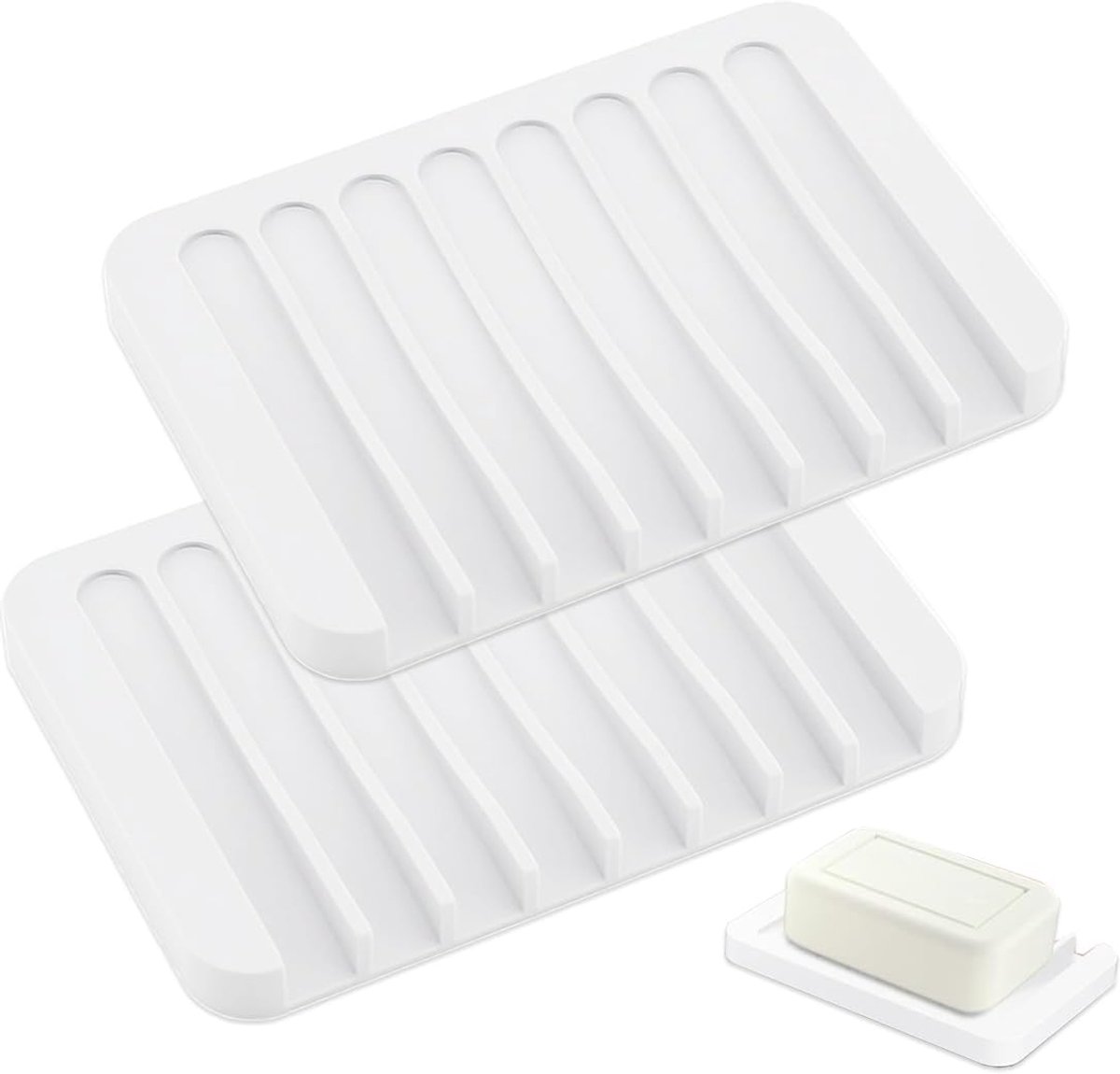Zeepdispenser met afvoer - Siliconen - Antislip ontwerp - Geschikt voor badkamer en keuken - ShopVlot