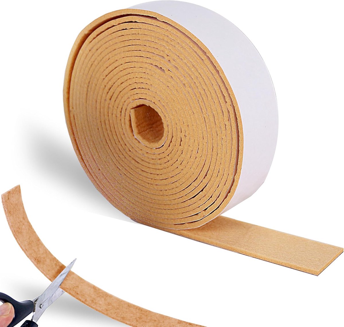 Felt Tape, Self-Adhesive, 6 m x 4 cm x 0.6 cm, Self-Adhesive, Stable and Durable Felt Roller for Chairs, Furniture - ShopVlot