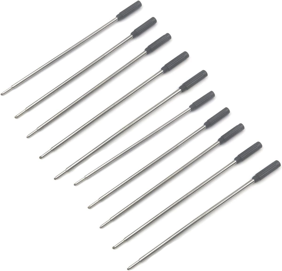10pcs Metal Ink Refills 115mm Replacement Ballpoint Refill 1mm Tip for Office and School - ShopVlot