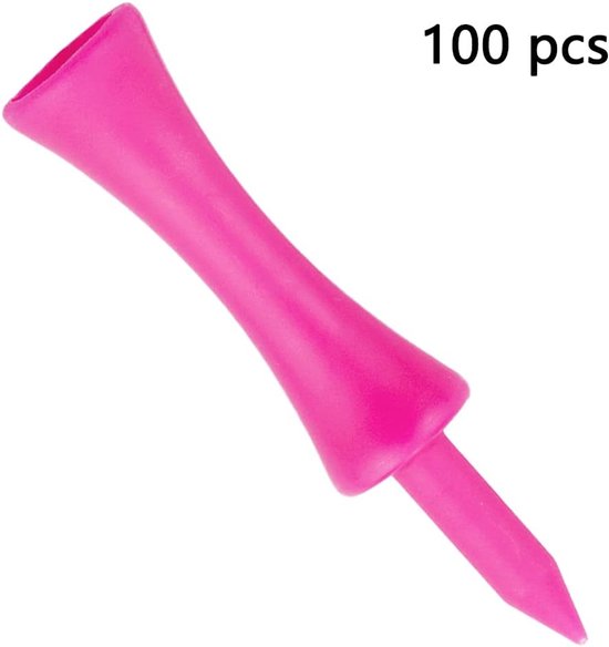 Roze Golf Tees Plastic 57MM 100 stuks Lange Castle Golf Tees 2-1/4 inch van ODI. — afbeelding 4