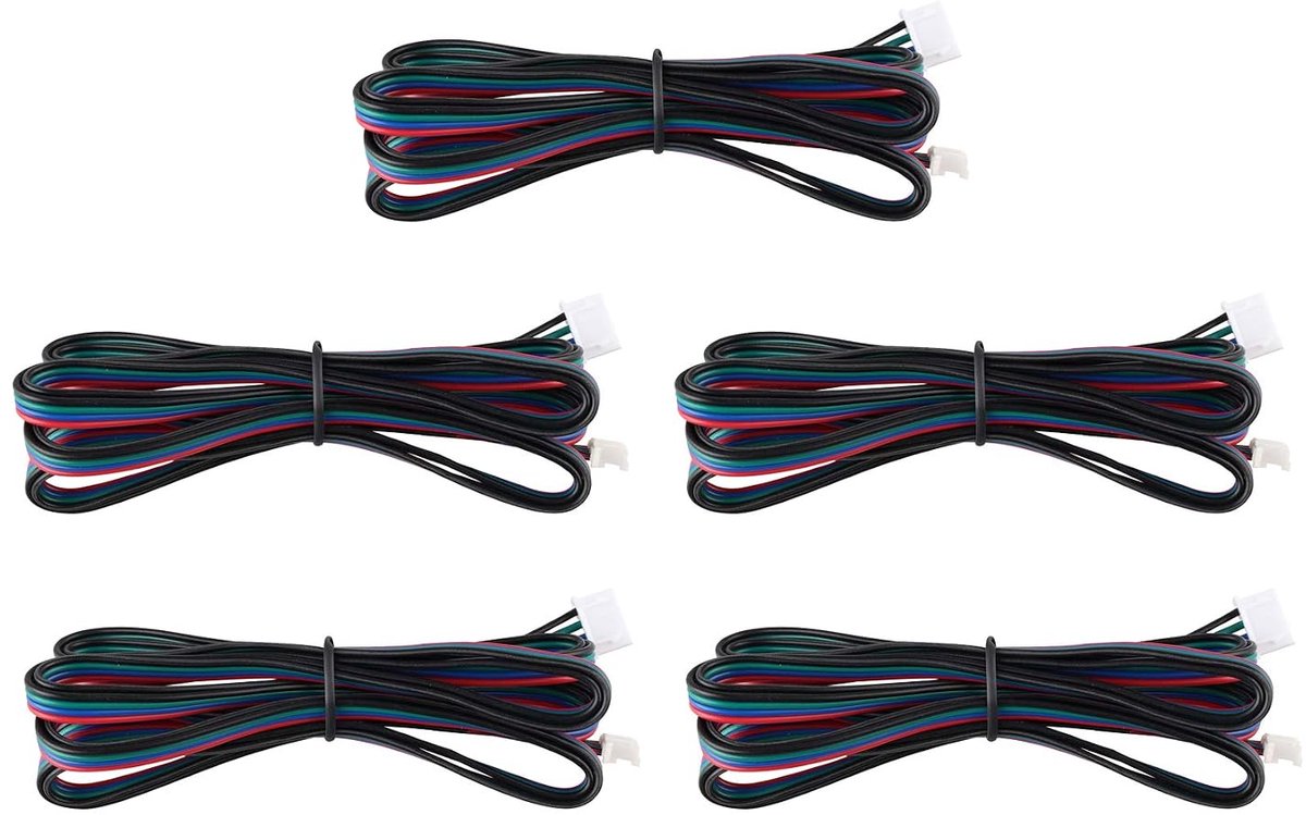 Motor kabel 4pin 1M - PVC materiaal - Geschikt voor Nema16 en Nema17 - Betrouwbare verbinding voor 3D printer - ShopVlot