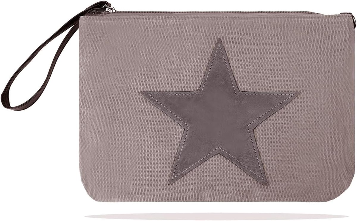 Clutch Schoudertas - Bruin - Sterrenpatroon - Perfect voor uitjes - ShopVlot