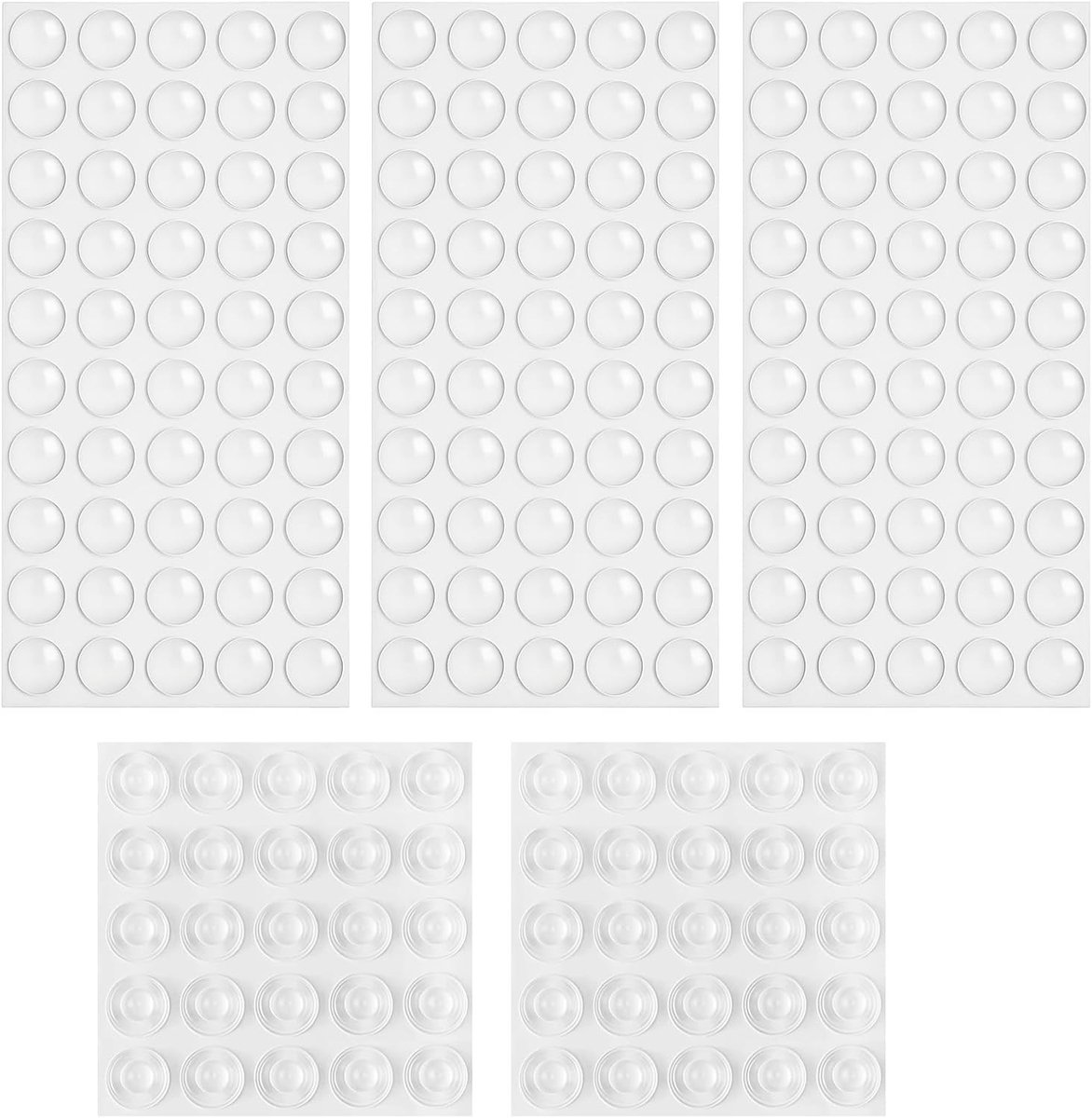 Set van 200 zelfklevende rubberen buffers voor geluidsdemping, antislip en bescherming van deuren, kasten en toetsenborden