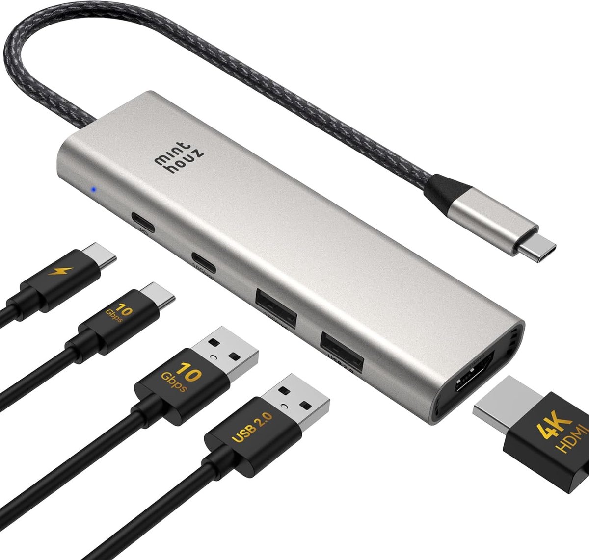 USB hub 4 poorten - compact ontwerp - snelle gegevensoverdracht - ideaal voor extra aansluitingen - ShopVlot