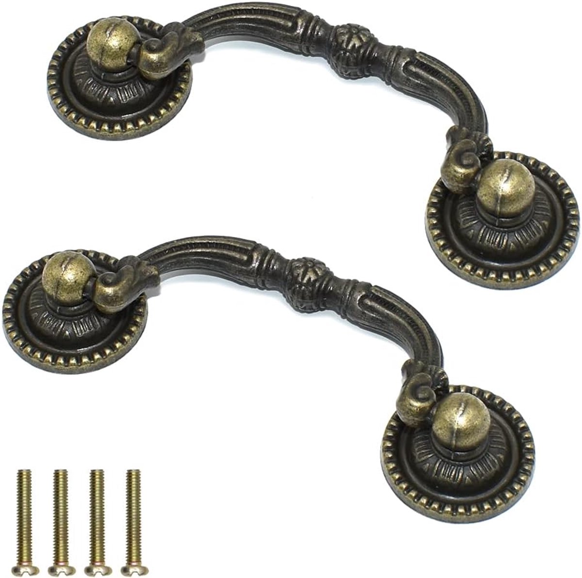 Ladehandgrepen 3" gatafstand - vintage brons - robuust en duurzaam - perfect voor meubelrestauratie - ShopVlot