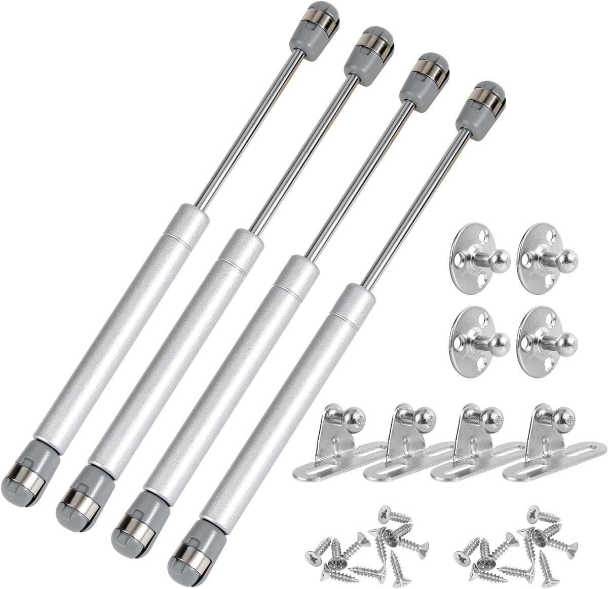 Set van 4 gasveren voor meubels, 150 N schokdempers voor kastdeuren en kleppen, soft close dempers