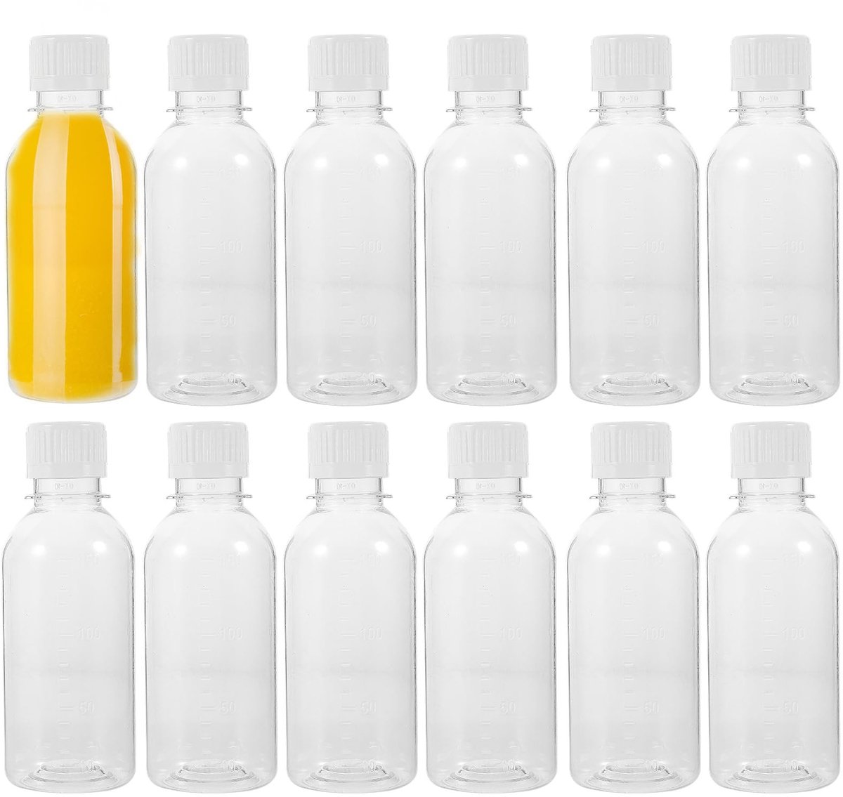 Solidchoice - Set van 12 Plastic Sapflessen van 150ml