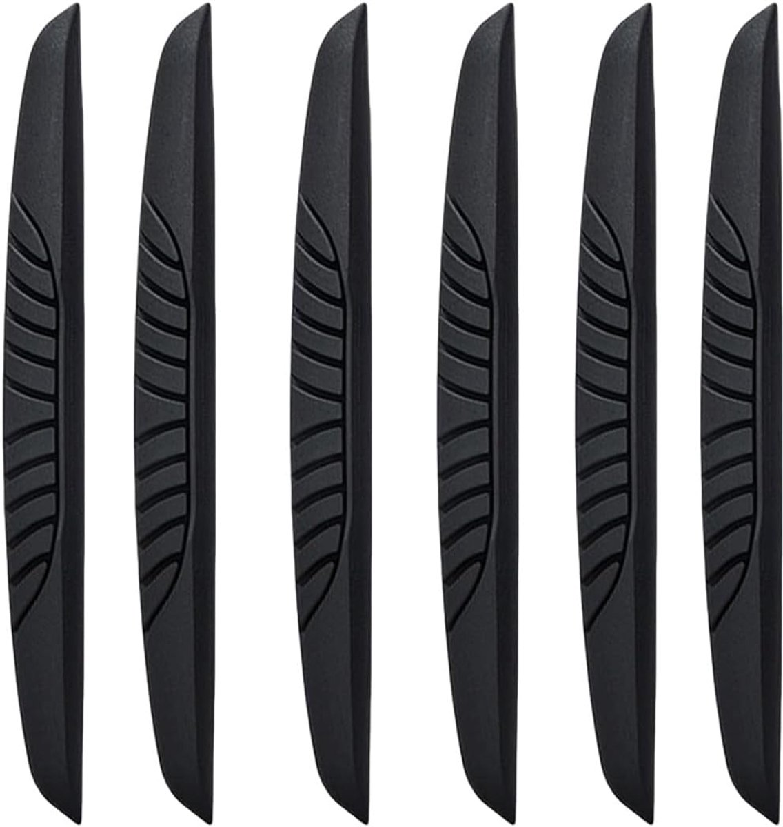 6 stuks autodeurrandbescherming, rubberen deurbufferstickers, autobeschermingsstrips (zwart, standaard) - ShopVlot