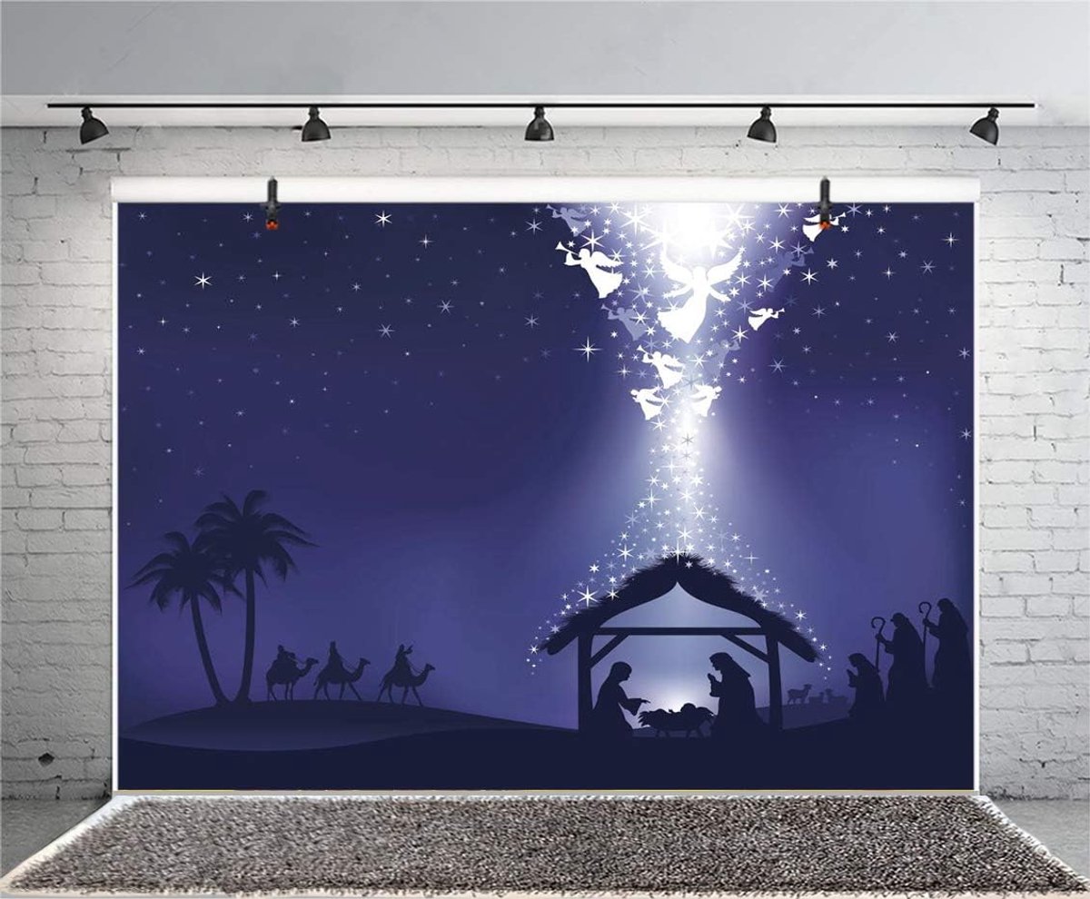 20x10ft Kerst Geboorte Achtergrond Vrolijk Kerstfeest Jezus Geboorte Geboorte Geboorte Achtergrond Banner Geboorte van - ShopVlot