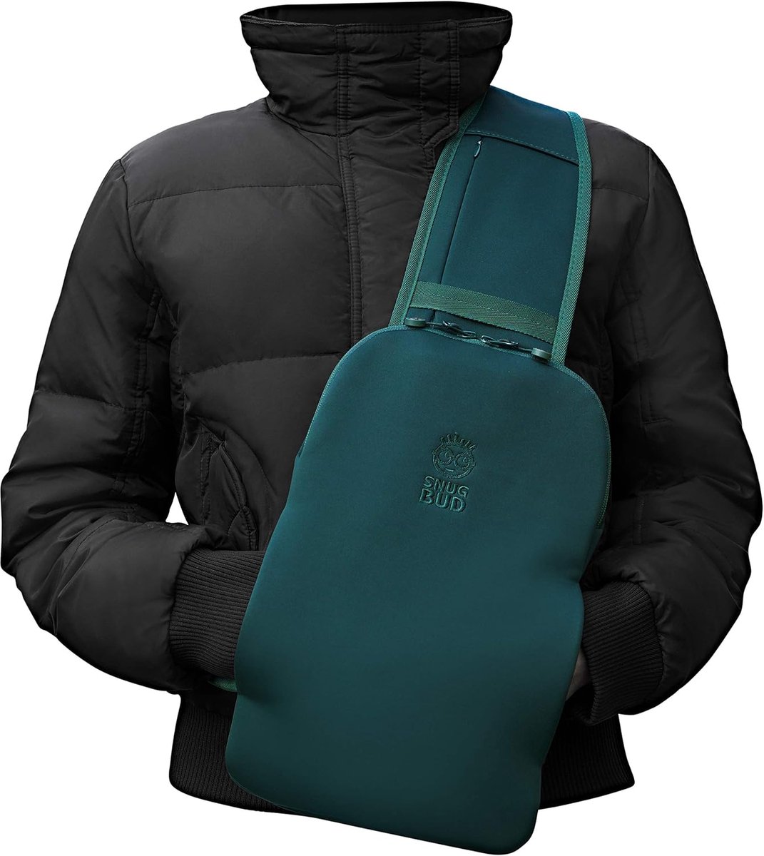 Portable body warmer with hand warming sleeve and built-in safety - ShopVlot