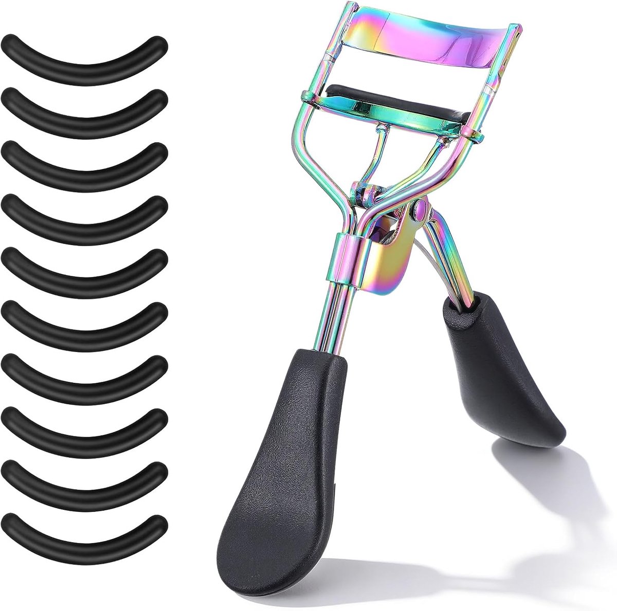 Sibba Professional Eyelash Curler, Eyelash Curler with 10 Extra Silicone Replacement Pads for Women, No Pinching or - ShopVlot